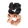 image:imageGoody Ouchless Forever Cotton Scrunchies 2 Ct Blue Stripes 3X Stronger DamageFree Hold Hair Scrunchies 16 Strand Inner Core Styling Accessories for Women amp Men For MediumThick HairSatin Neutral