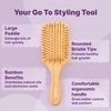 image:imageGoody Paddle Brush Pink Sparkle Bamboo Bristles for Ouchless Detangling Tackles Tangles Knots amp Frizz Use as a Detangler or Styling Brush For All Hair Types Gift for Women amp GirlsPink Sparkle