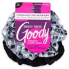 image:imageGoody Ouchless Forever Cotton Scrunchies 2 Ct Blue Stripes 3X Stronger DamageFree Hold Hair Scrunchies 16 Strand Inner Core Styling Accessories for Women amp Men For MediumThick HairBlack Dots