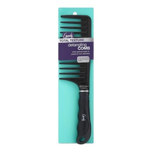 image:imageGOODY Total Texture Detangling Handle Comb Wide Spaced Teeth Preserve Curl Definition PainFree Hair Accessories for Women amp Girls Durable for Everyday and Professional Use BlackOne Size