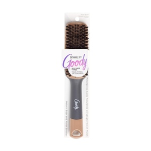 image:imageGoody Detangle It Boar Bristle Hair Brush Use as a Detangling or Styling Brush Conditions amp Boosts Shine Helps Tackle Knots amp Reduce Frizz For Wet or Dry Hair BrownGrey1 Count Pack of 1