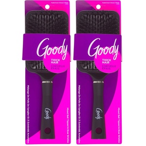 image:imageGoody Detangle It Paddle Brush Black Custom Style Detangler with Nylon amp Boar Bristles Use as a Detangling or Styling Brush to Tackle Tangles amp Knots For Thick Hair1 Count Pack of 2