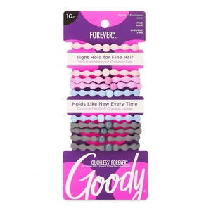 image:imageGoody Ouchless Forever Fine Hair Elastics 10 Ct Assorted Colors DamageFree Bands 3X Stronger Elastic Ties Retainable Shape 16 Strand Inner Core Styling Accessories for Women amp MenAssorted Pastel