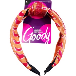 image:imageGoody Ouchless Shoestring Headbands 5 Ct Assorted Colors Stylish amp Lightweight Thin DamageFree Fabric Headbands for Women amp Men AllDay Comfort For All Occasions All Hair TypesOrange Pink