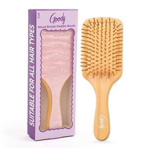 image:imageGoody Paddle Brush Pink Sparkle Bamboo Bristles for Ouchless Detangling Tackles Tangles Knots amp Frizz Use as a Detangler or Styling Brush For All Hair Types Gift for Women amp GirlsPink Sparkle