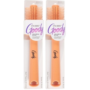 image:imageGoody Style Boost Round Brush 21mm Volumizing Blow Out for Fine Short amp Medium Hair EasyGrip Handle Lightweight Styling for Lift amp Root Volume Coral1 Count Pack of 2