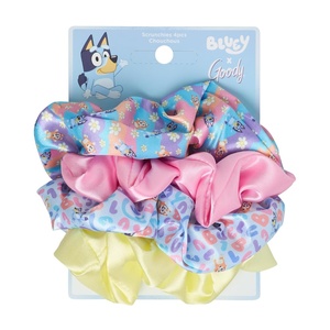 image:imageGoody x Bluey Multicolor Satin Scrunchies 4ct For All Hair Types Ouchless Hold