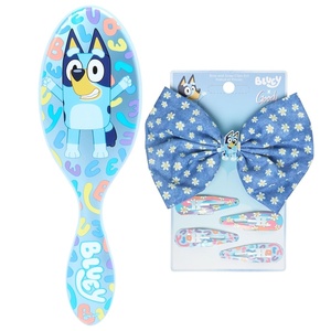 image:imageWet Brush Bluey Kids Midi Hair Brush Limited Edition Orange  Goody x Bluey Multicolor Floral Bow Barrette and Snap Clips 5ct For All Hair Types
