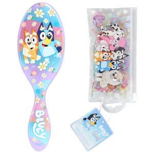 image:imageWet Brush Bluey amp Bingo Kids Midi Hair Brush Limited Edition Purple  Goody x Bluey Multicolor Hair Polybands in Bluey Bingo amp Characters Pouch 300ct For All Hair Types