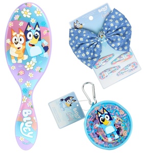 image:imageWet Brush Bluey amp Bingo Kids Midi Hair Brush Limited Edition Purple  Goody x Bluey Multicolor Hair Ponytailers in Bluey Character Pouch 10ct  Multicolor Floral Bow Barrette and Snap Clips 5ct