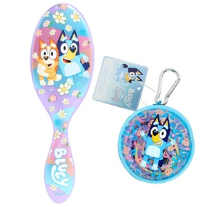 image:imageWet Brush Bluey amp Bingo Kids Midi Hair Brush Limited Edition Purple  Goody x Bluey Multicolor Hair Ponytailers in Bluey Character Pouch 10ct Elastics For All Hair Types