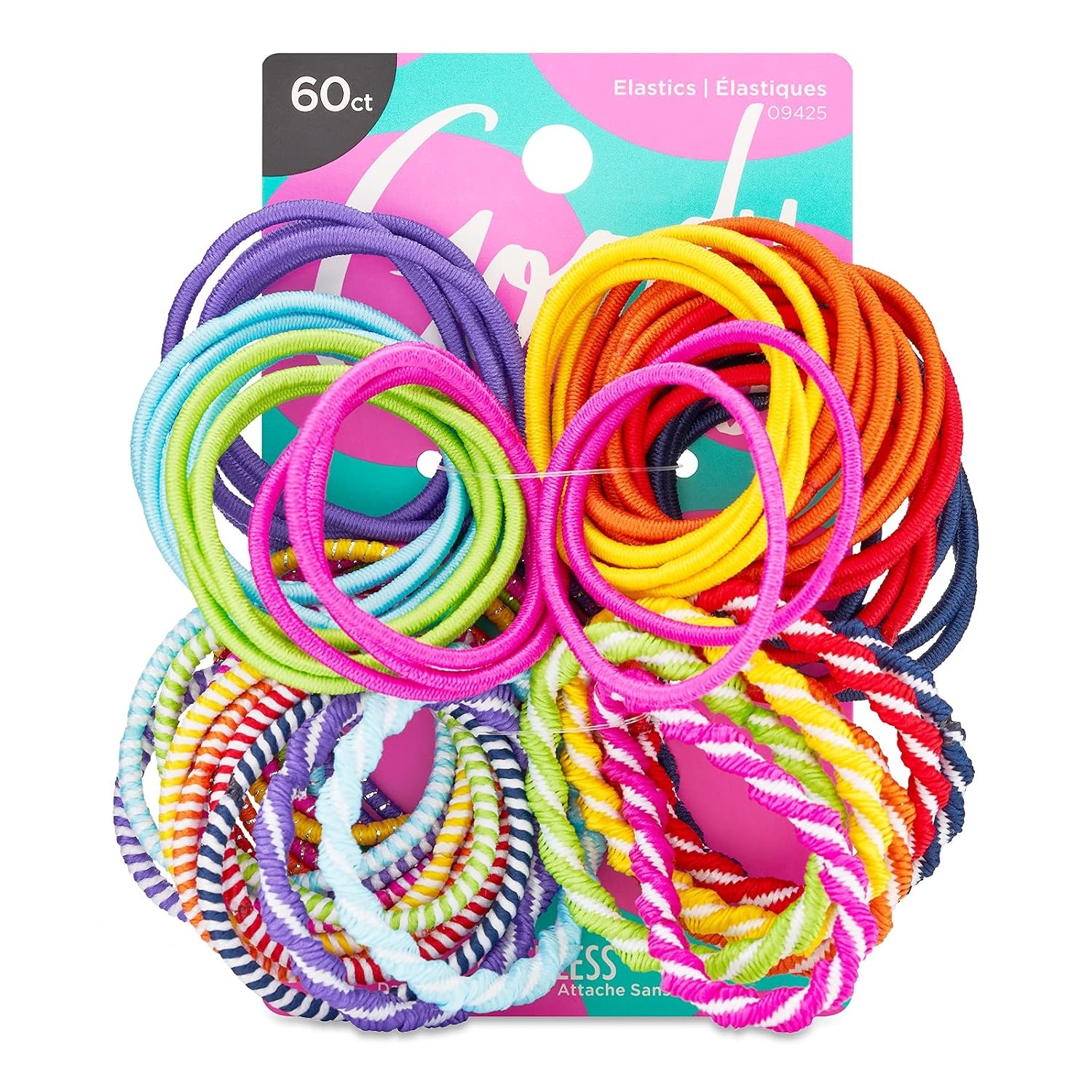 image:imageGoody Kids Ouchless Elastic Hair Ties 60 Ct Assorted Colors PainFreeAssorted Colors