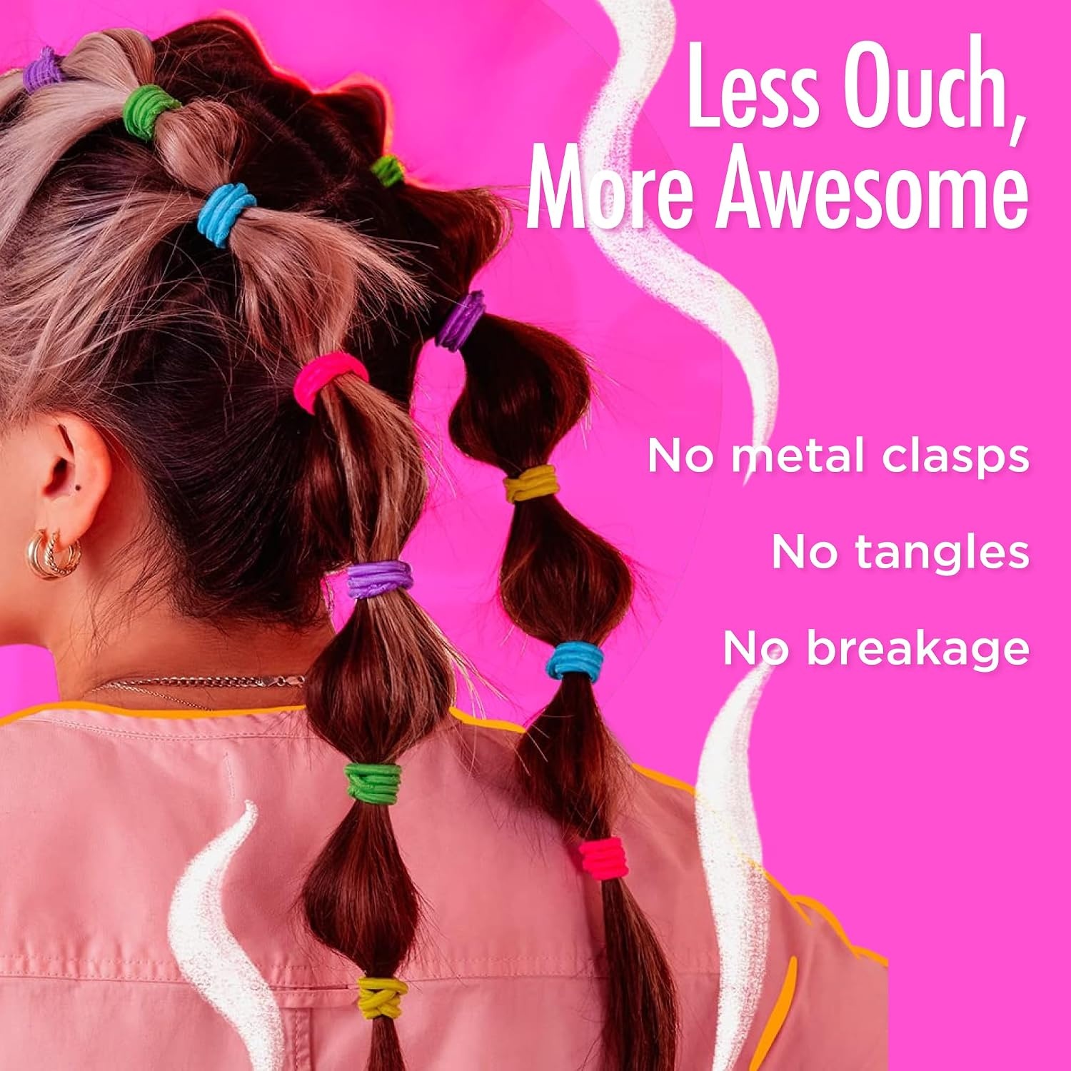 image:imageGoody Kids Ouchless Elastic Hair Ties 60 Ct Assorted Colors PainFreeAssorted Colors