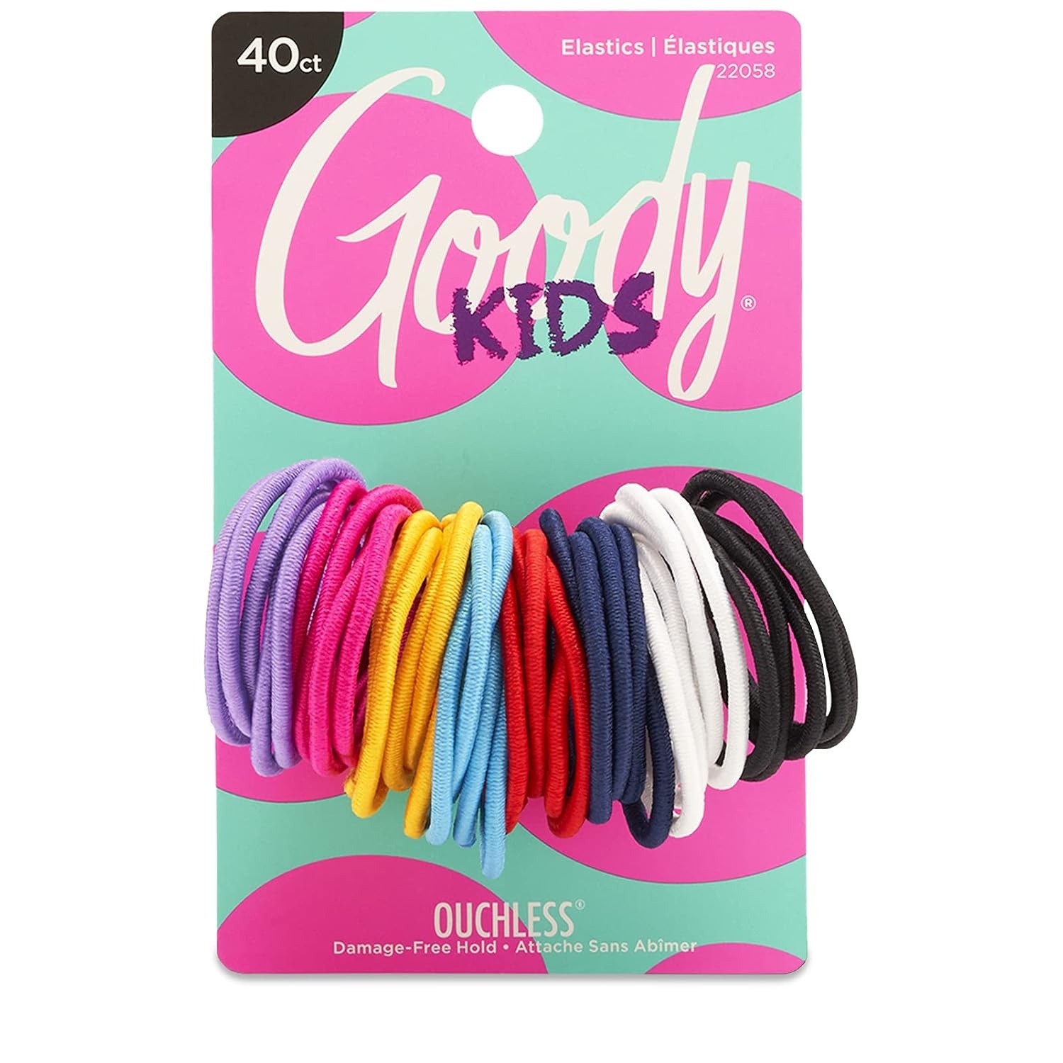 image:imageGoody Kids Ouchless Elastic Hair Ties 60 Ct Assorted Colors PainFreeAssorted Colors