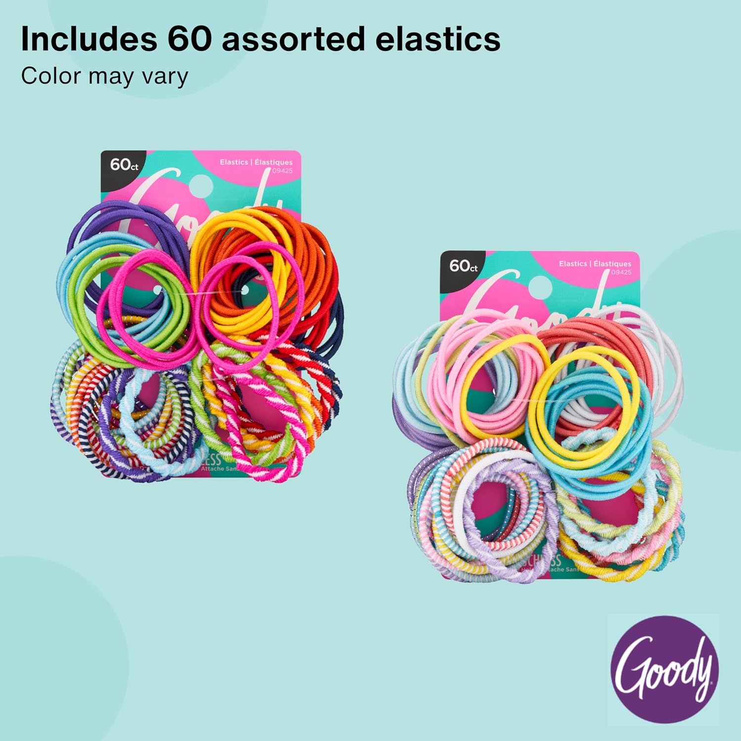 image:imageGoody Kids Ouchless Elastic Hair Ties 60 Ct Assorted Colors PainFreeAssorted Colors