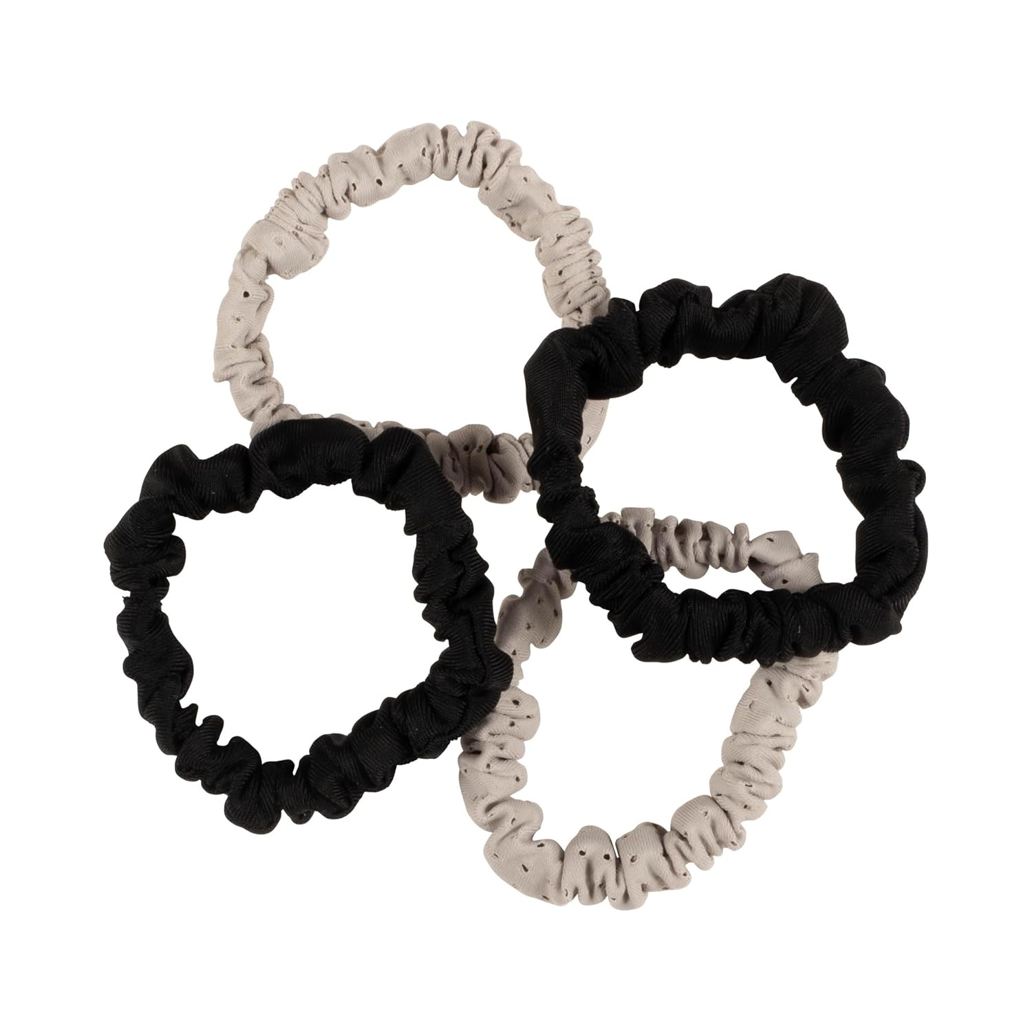 image:imageGoody Sport Ouchless Thin Scrunchies  4 Ct Gray amp Black SportLevel Grip for Workouts SweatWicking No Damage Hair Ties All Hair TypesGray Black