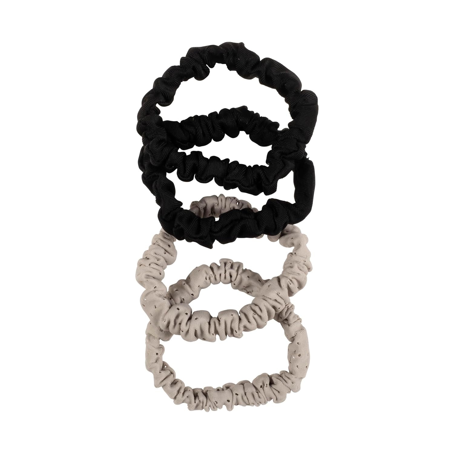 image:imageGoody Sport Ouchless Thin Scrunchies  4 Ct Gray amp Black SportLevel Grip for Workouts SweatWicking No Damage Hair Ties All Hair TypesGray Black
