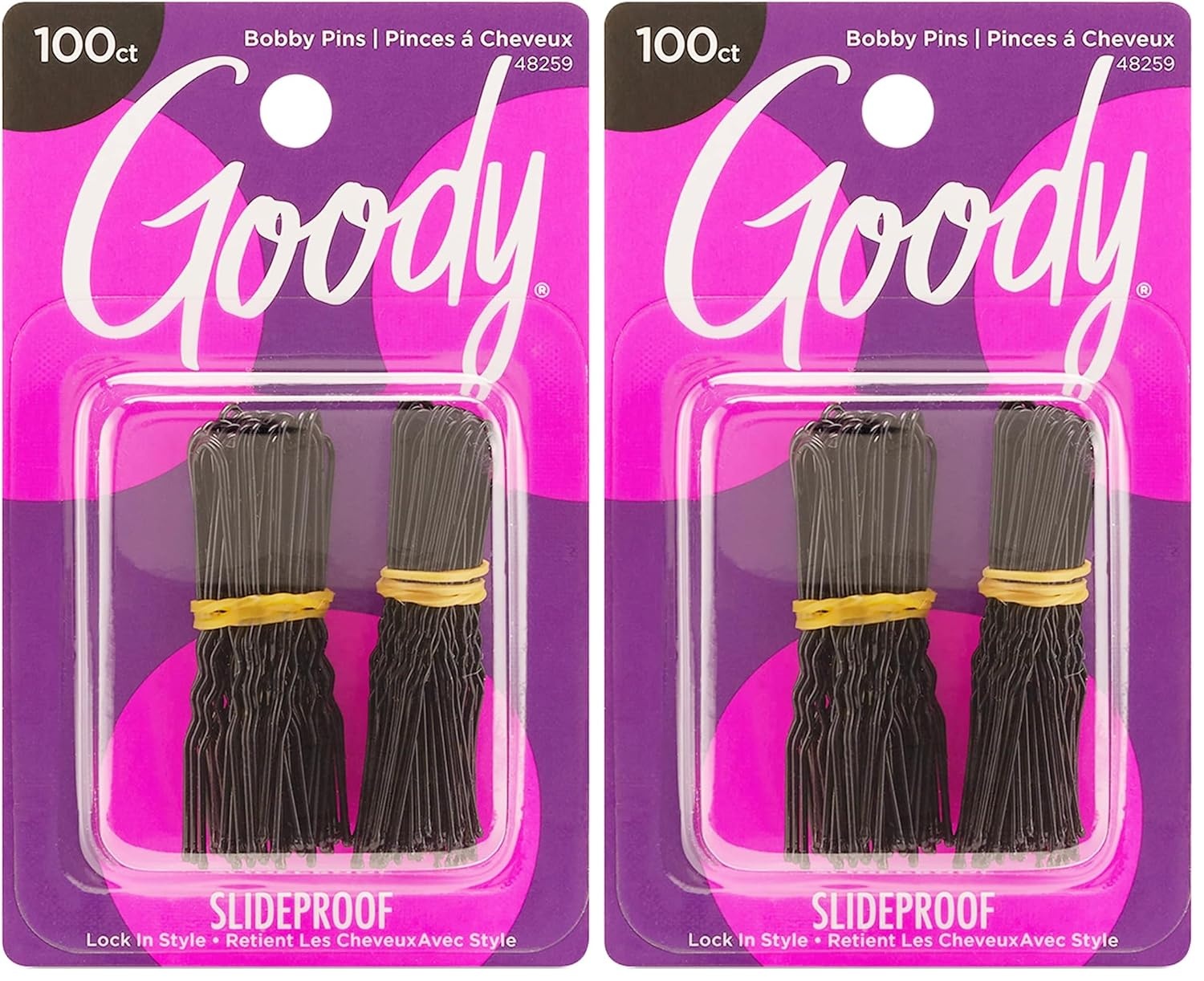 image:imageGoody Styling Hair Bobby Pins  100 Count Black  Slideproof and LockIn Place  Suitable for All Hair Types  PainFree Hair Accessories for Women and Girls  All Day ComfortBlack