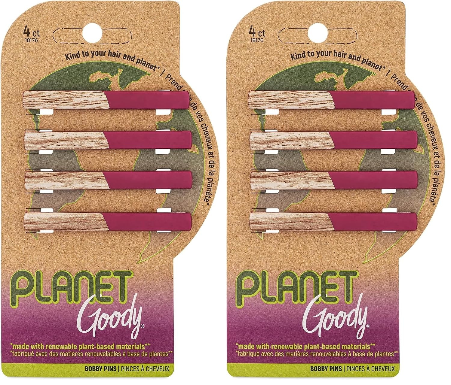 image:imagePlanet Goody Bobby Pins  Maroon  Slideproof Bobbies to Style With Ease  Hair Accessories for Men Women Boys amp Girls  For All Hair Types  Bound Plastic 4 Count Pack of 1MAROON