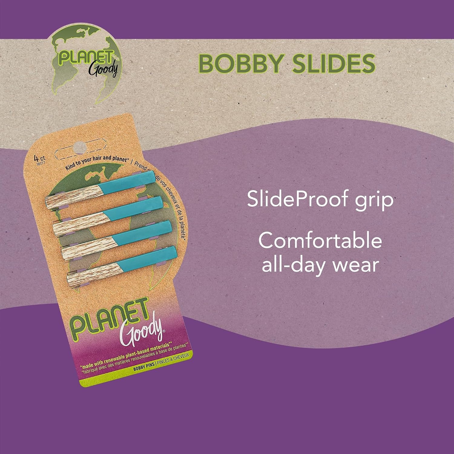 image:imagePlanet Goody Bobby Pins  Maroon  Slideproof Bobbies to Style With Ease  Hair Accessories for Men Women Boys amp Girls  For All Hair Types  Bound Plastic 4 Count Pack of 1BLUE