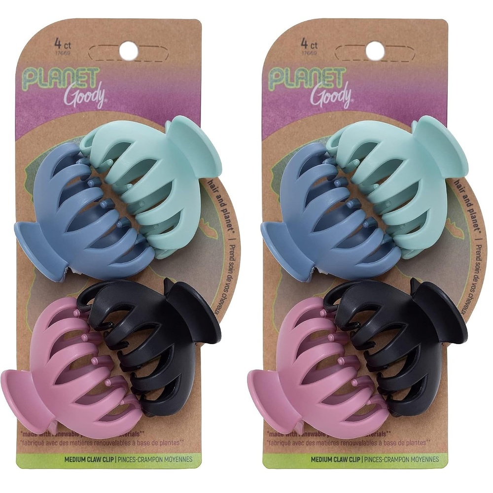 image:imageGOODY Planet Spider Claw Hair Clip 4Count  Assorted Bright Colors  Medium to Long Hair  Longlasting amp Will Not Slip  PainFree Hair Accessories for Women Men Boys amp Girls  All Hair TypesClip de garra de araa 4 unidades brillante