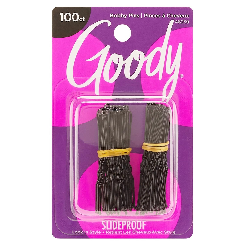 image:imageGoody Styling Hair Bobby Pins  100 Count Black  Slideproof and LockIn Place  Suitable for All Hair Types  PainFree Hair Accessories for Women and Girls  All Day ComfortBlack