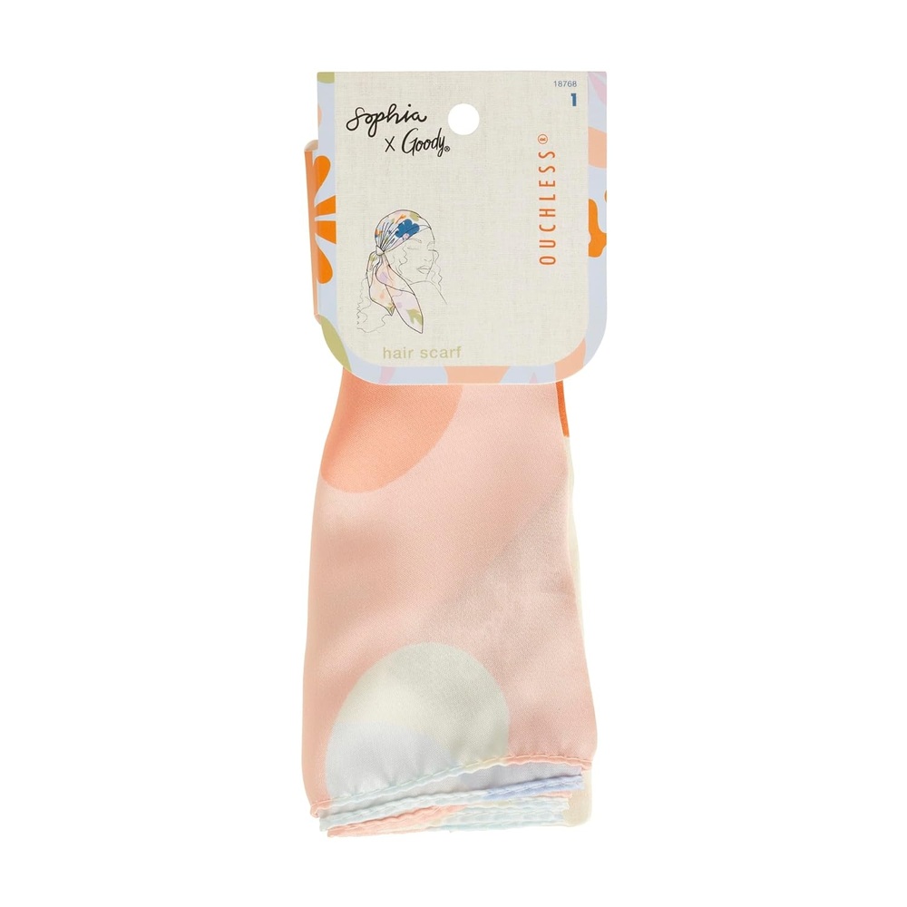 image:imageGoody X Sophia Yeshi Ouchless Satin Scarf for Hair Lightweight Smooth Daily Wear Head Scarf Styling Accessories for Men amp Women All Hair Types Beautiful Bold Print