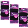 image:imageGoody ComfortFlex Seamless Thick Hair Elastics Brown No Slip Grip Ouchless Ties with All Day Gentle Hold Ponytail Holders for DamageFree Styling 8 Count Pack of 3Black