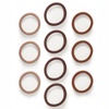 image:imageGoody ComfortFlex Seamless Thick Hair Elastics Brown No Slip Grip Ouchless Ties with All Day Gentle Hold Ponytail Holders for DamageFree Styling 8 Count Pack of 3Brown