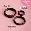 image:imageGoody ComfortFlex Seamless Thick Hair Elastics Brown No Slip Grip Ouchless Ties with All Day Gentle Hold Ponytail Holders for DamageFree Styling 8 Count Pack of 3Black