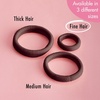 image:imageGoody ComfortFlex Seamless Thick Hair Elastics Brown No Slip Grip Ouchless Ties with All Day Gentle Hold Ponytail Holders for DamageFree Styling 8 Count Pack of 3Brown