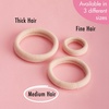 image:imageGoody ComfortFlex Seamless Thick Hair Elastics Brown No Slip Grip Ouchless Ties with All Day Gentle Hold Ponytail Holders for DamageFree Styling 8 Count Pack of 3Blonde