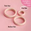 image:imageGoody ComfortFlex Seamless Thick Hair Elastics Brown No Slip Grip Ouchless Ties with All Day Gentle Hold Ponytail Holders for DamageFree Styling 8 Count Pack of 3Blonde
