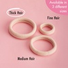 image:imageGoody ComfortFlex Seamless Thick Hair Elastics Brown No Slip Grip Ouchless Ties with All Day Gentle Hold Ponytail Holders for DamageFree Styling 8 Count Pack of 3Blonde