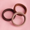 image:imageGoody ComfortFlex Seamless Thick Hair Elastics Brown No Slip Grip Ouchless Ties with All Day Gentle Hold Ponytail Holders for DamageFree Styling 8 Count Pack of 3Brown
