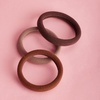 image:imageGoody ComfortFlex Seamless Thick Hair Elastics Brown No Slip Grip Ouchless Ties with All Day Gentle Hold Ponytail Holders for DamageFree Styling 8 Count Pack of 3Brown