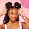 image:imageGoody ComfortFlex Seamless Thick Hair Elastics Brown No Slip Grip Ouchless Ties with All Day Gentle Hold Ponytail Holders for DamageFree Styling 8 Count Pack of 3Black