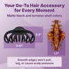 image:imageGoody Large Banana Clip Set Stylish Secure No Crease Hair Clips with SlideProof Hold Styling Accessory For Fine  Medium Hair Type Gifts for Women amp Girls Black and Tortoiseshell 2 CtOctopus