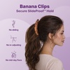image:imageGoody Large Banana Clip Set Stylish Secure No Crease Hair Clips with SlideProof Hold Styling Accessory For Fine  Medium Hair Type Gifts for Women amp Girls Black and Tortoiseshell 2 CtBanana