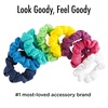 image:imageGoody Ouchless Jersey Scrunchies  8 Ct Assorted Neon Rainbow Tones DamageFree Dentless amp Secure Hold Hair Ties Gentle Hair Accessories for Women amp Men All Day Comfort All Hair TypesAssorted Rainbow