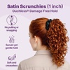 image:imageGoody Ouchless One Inch Satin Scrunchies Frizz Fighting No Damage Scrunchies Gentle Secure amp Creaseless Hair Ties for Day and Overnight All Hair Types Gifts for Women amp Girls 5 Ct Black1 InchLarge