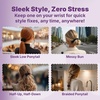 image:imageGoody Ouchless One Inch Satin Scrunchies Frizz Fighting No Damage Scrunchies Gentle Secure amp Creaseless Hair Ties for Day and Overnight All Hair Types Gifts for Women amp Girls 5 Ct Black1 InchLarge