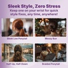 image:imageGoody Ouchless One Inch Satin Scrunchies Frizz Fighting No Damage Scrunchies Gentle Secure amp Creaseless Hair Ties for Day and Overnight All Hair Types Gifts for Women amp Girls 5 Ct BlackHalf InchMedium