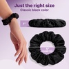 image:imageGoody Ouchless One Inch Satin Scrunchies Frizz Fighting No Damage Scrunchies Gentle Secure amp Creaseless Hair Ties for Day and Overnight All Hair Types Gifts for Women amp Girls 5 Ct Black1 InchLarge