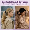image:imageGoody Ouchless One Inch Satin Scrunchies Frizz Fighting No Damage Scrunchies Gentle Secure amp Creaseless Hair Ties for Day and Overnight All Hair Types Gifts for Women amp Girls 5 Ct BlackHalf InchMedium