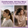 image:imageGoody Ouchless One Inch Satin Scrunchies Frizz Fighting No Damage Scrunchies Gentle Secure amp Creaseless Hair Ties for Day and Overnight All Hair Types Gifts for Women amp Girls 5 Ct Black1 InchLarge