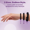 image:imageGoody Ouchless One Inch Satin Scrunchies Frizz Fighting No Damage Scrunchies Gentle Secure amp Creaseless Hair Ties for Day and Overnight All Hair Types Gifts for Women amp Girls 5 Ct Black1 InchLarge