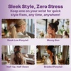 image:imageGoody Ouchless Skinny Satin Scrunchies Frizz Fighting No Damage Scrunchies Gentle Secure amp Creaseless Hair Ties for Day and Overnight All Hair Types Gifts for Women amp Girls 8 Ct BlackBlack