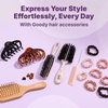 image:imageGoody Ouchless Skinny Satin Scrunchies Frizz Fighting No Damage Scrunchies Gentle Secure amp Creaseless Hair Ties for Day and Overnight All Hair Types Gifts for Women amp Girls 8 Ct BlackBlack