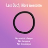 image:imageGoody Ouchless XL amp Extra Thick Hair Elastics  Black Hair Ties for Women No Damage Strong Hold for Thick Hair Curly or Textured Styles  10 Count Gentle amp Secure Ponytail HoldersBlack